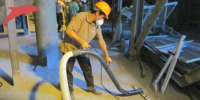 Industriële stofzuigers voor het opzuigen van cement stof